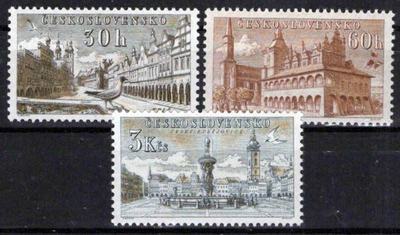 Czechoslovakia 673-675 MNH Agriculture View of Telc Zayix Stamps 0325S0325