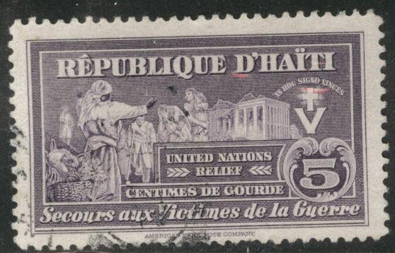 Haiti  Scott RA1 Postal Tax 1944 Used