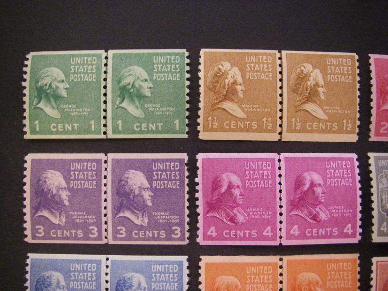 PREXIE LINE PAIRs COMPLETE, Scott 839 - 851, BEAUTIFUL MNH GROUP