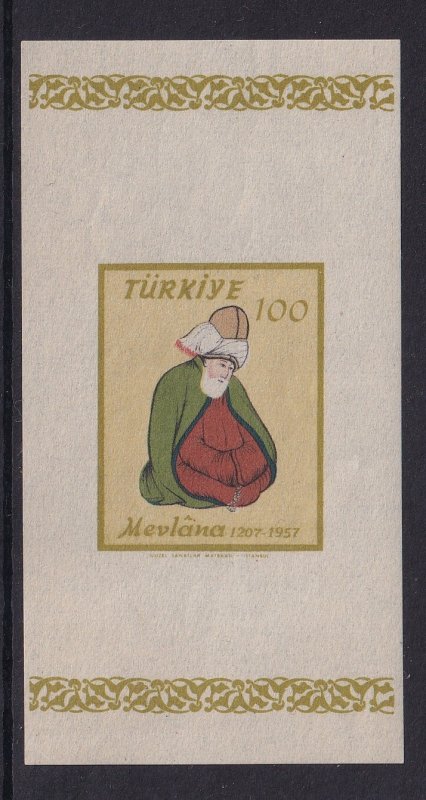 Turkey  #1263  MNH  1957  Mevlana  sheet