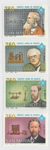 San Marino 1991-94 4 Values Radio Invention Hertz Maxwell MNH** Set 16973-