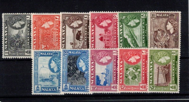 Malaysia-Malacca Sc 45-55 MNH Set of 1957 - HJ06