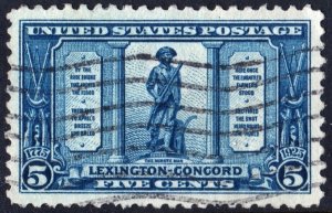 SC#619 5¢ Lexington-Concord Issue (1925) Used