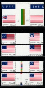 UNITED STATES SC# 3403 COMPLETE SET HORZ GUTTER PAIRS VF/NH