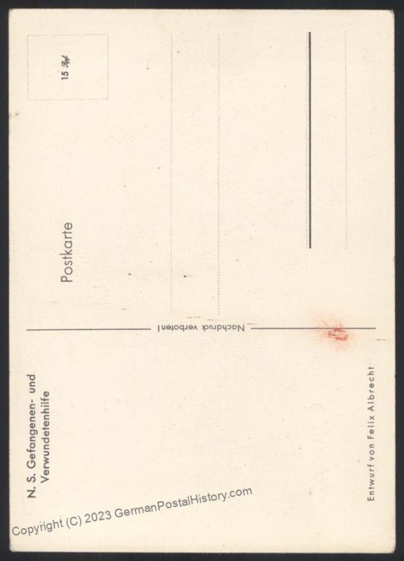 3rd Reich Germany 1929 SA SS Ernst Rohm Donation Propaganda Postcard 111791