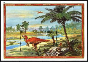 Gambia 1995 Dinosaurs (II) S/S MNH