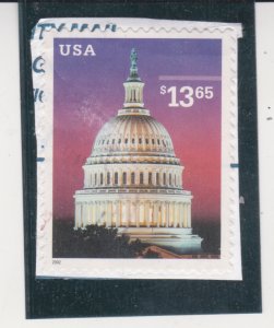 US Scott # 3648 - $13.65 Capitol Dome Express Mail used stamp, 2002