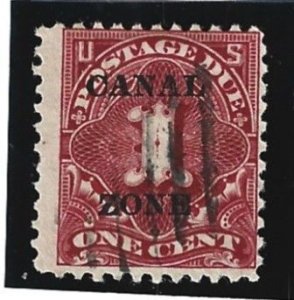 Canal Zone Scott #J12 Used 1c Postage Due O/P 2021 CV $27.50