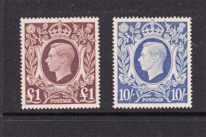 Great Britain 1939 SG 478b,478cc MLH