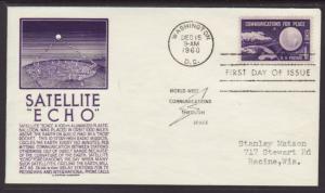US 1173 ECHO I Anderson Typed FDC