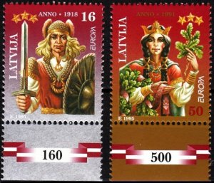 LATVIA 1995 EUROPA: Peace and Freedom. History, MNH