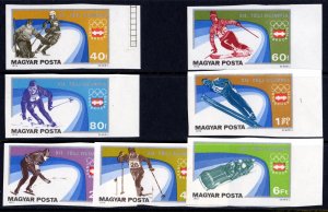 Hungary 1975 Sc#2394/2400 Innsbruck Olympics Set (7) IMPERFORATED MNH