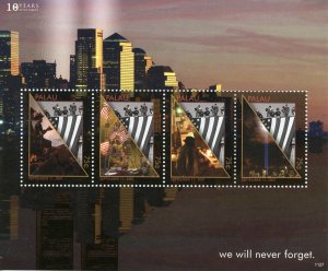 Palau Stamps 2011 MNH September 11 Skyscrapers Famous Architecture 4v M/S