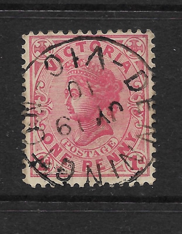 1901 Victoria QV One Penny Stamp with Rare Dennington Postmark