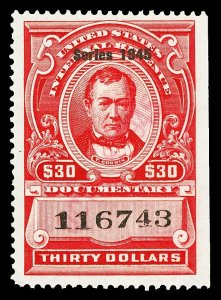 Scott R430 1945 $30.00 Dated Red Documentary Revenue Used VF Cat $40