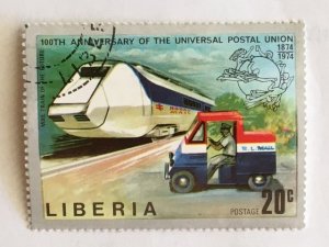 Liberia – 1974 – Single “Train” Stamp – SC# 667 – Used