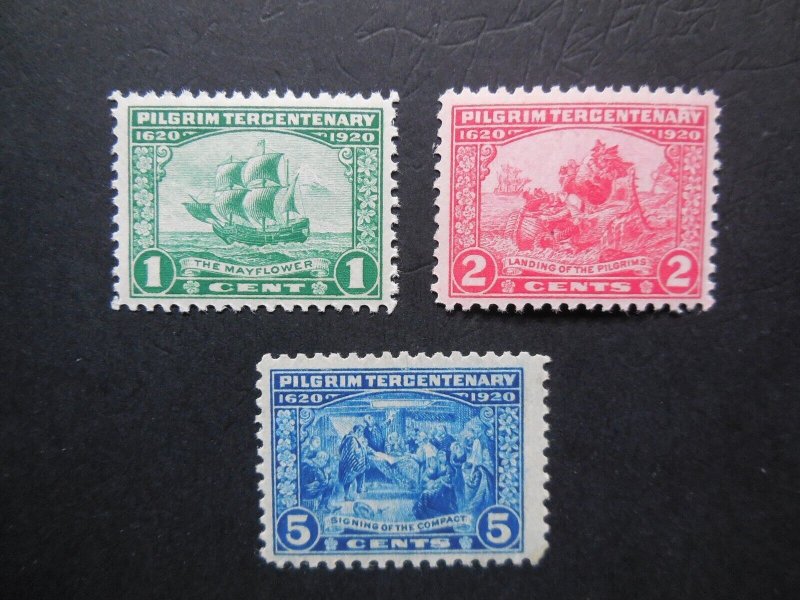 1920 #548, 549, 550 Pilgrim Tercentenary Issues  MNH OG VF #6 CV $97.50