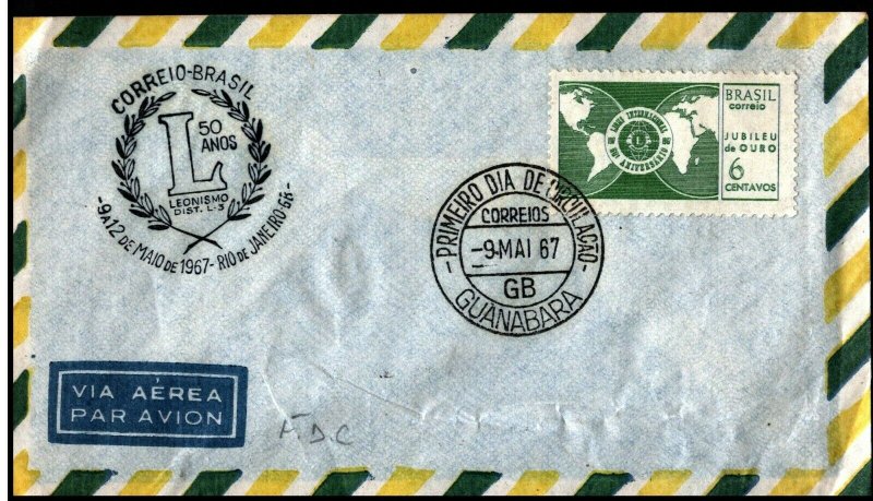 South America1930 - 1960's 4 Airmail Covers Peru Bolivia Brazil 