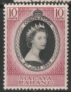 Malaya Pahang Scott 71 - SG74, 1953 Coronation 10c MH*