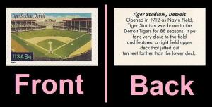 US 3511 Baseball Fields Tiger Stadium Detroit 34c single MNH 2001