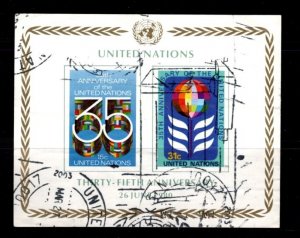 United Nations - #324 35th Anniversary S/Sheet - Used