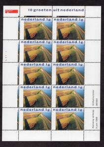 Netherlands  #999  1998  MNH   sheet of ten  water management 80c