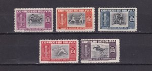 SA14e Bolivia 1951 Airmail - Sports hinged stamps