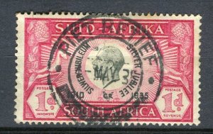 SOUTH AFRICA; 1935 early GV Jubilee issue 1d. value + Piet Retief POSTMARK