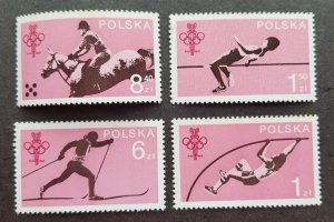 Poland 60 Years Polish Olympic Committee 1979 Horse Skiing (stamp) MNH *toning