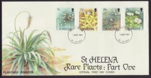 Saint Helena 479-482 Flowers,Plants U/A FDC