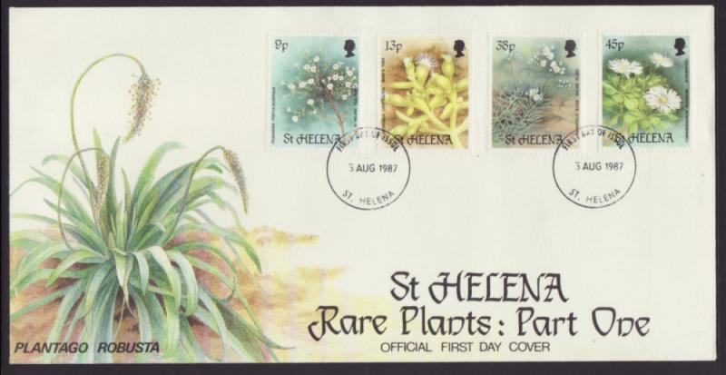 Saint Helena 479-482 Flowers,Plants U/A FDC