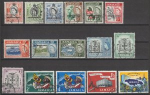 JAMAICA 1962/63 SG 181/196 USED