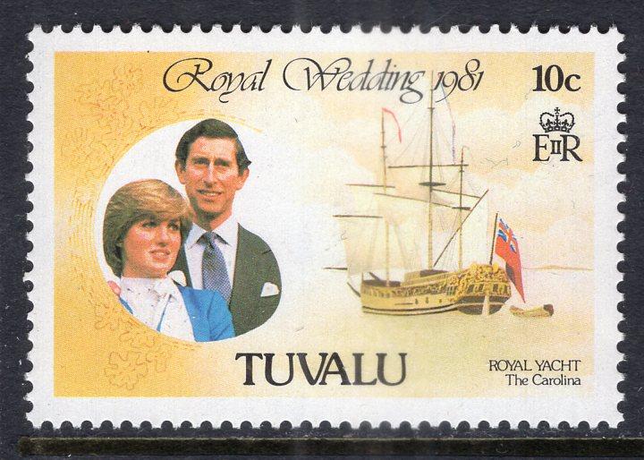 Tuvalu 157 Royal Wedding Ship MNH VF