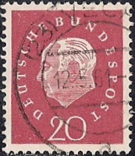 Germany #795 20pf President Theodor Heuss used XF