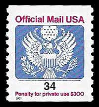 PCBstamps  US O158 34c Official Mail, coil, MNH, (8)