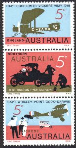 AUSTRALIA SC#468-470 ENGLAND TO AUSTRALIA 1ST FLIGHT (1969) MNH