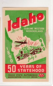 USA Cinderella Stamp -  Idaho, 50 Years of Statehood -1890-1940 -  MNH