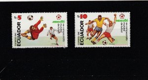 Ecuador  Scott#  1129-1130  MNH  (1986 World Cup Soccer)