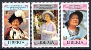 Liberia 1037-1039 Queen Mother MNH VF