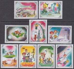 MONGOLIA Sc #1923-33 CPL MNH SET of 9 + 2 S/S - THE JETSONS in SPACE