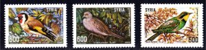 Syria 1989 Sc#1156/1158  BIRDS Set (3) MNH