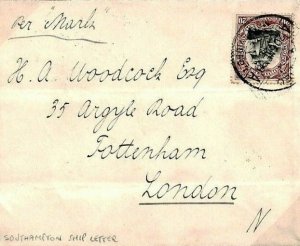 URUGUAY Transatlantic Cover Montevideo GB *SOUTHAMPTON SHIP LETTER* 1898 F535