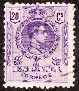 1920, Spain 15c, King Alfonso XIII, Used, Sc 317