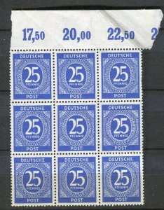 GERMANY; BERLIN RUSSIAN ZONE 1946-48 issue fine MINT MNH LARGE BLOCK