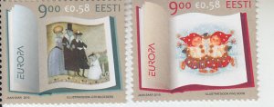 2010 Estonia Children's Books - Europa (2) (Scott 643-44) MNH