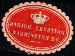 Vintage Denmark Letter Seal Danish Legation Washington D. C.