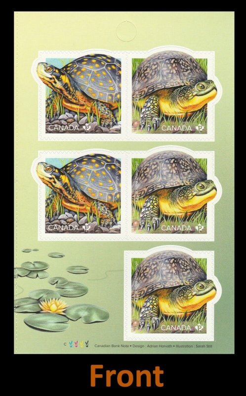 Canada 3179a-3179b Endangered Turtles P pane 5 B MNH 2019