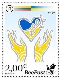 BEEPOST LITHUANIA - 2022 - Support Ukraine - Perf 1v Stamp - M N H-Private Issue