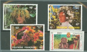 French Polynesia #400-403  Single (Complete Set) (Flora)