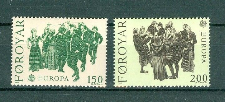 Faroe Islands. 1981. Set Europa III Folklore. Mnh. Scott. # 63-64. Engr: Slania